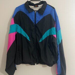Vintage Pipeline Color-Block Nylon Windbreaker Jacket Size L Y2K
